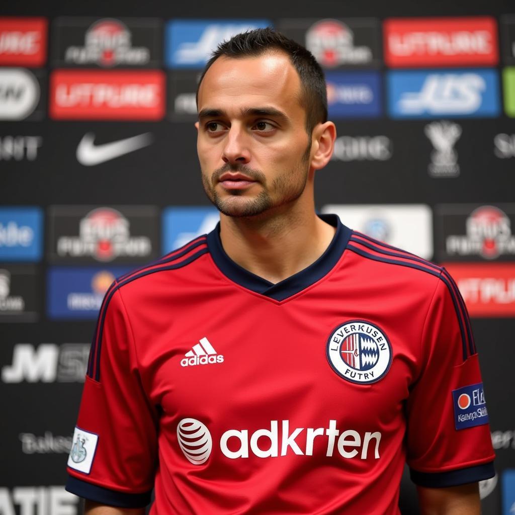 Dimitar Berbatov im Trikot von Bayer Leverkusen.