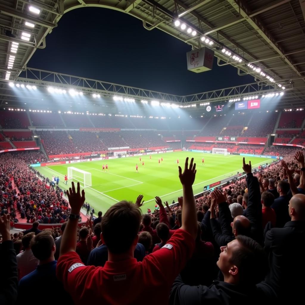 Fans im Stadion Eintracht Frankfurt vs. Bayer Leverkusen