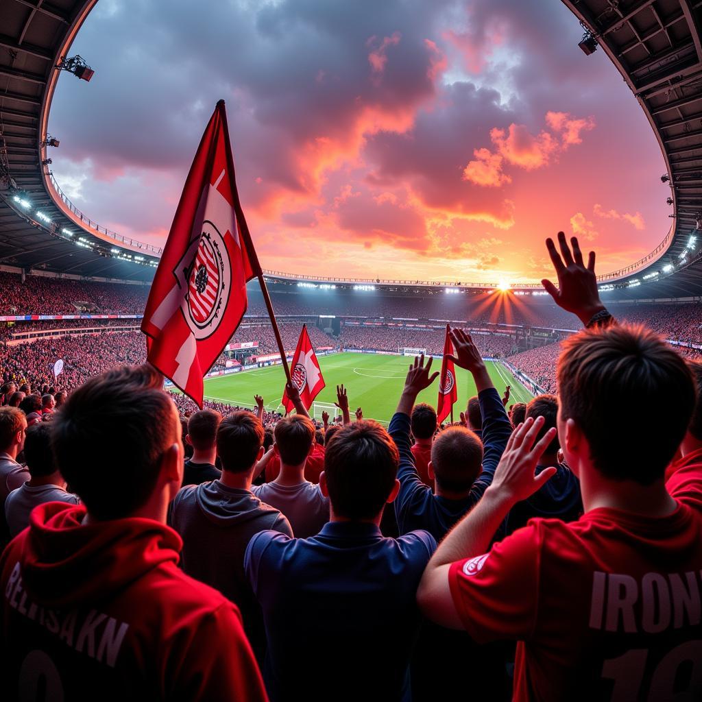 Fans beider Mannschaften im Stadion