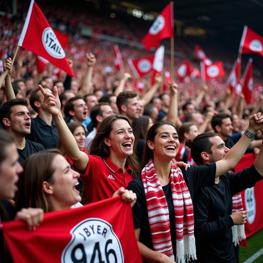 Bayer 04 Fans in Leverkusen