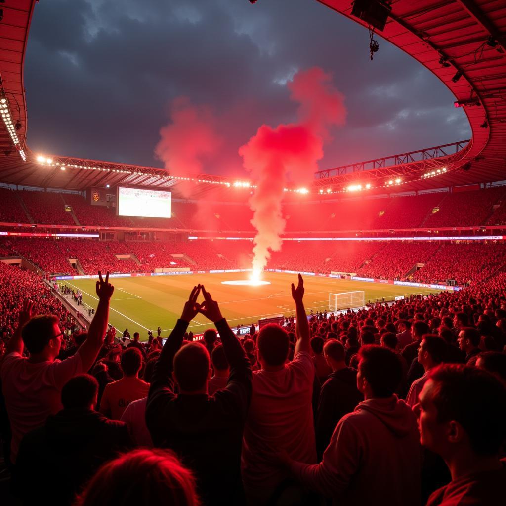 Die Fans von Bayer 04 Leverkusen