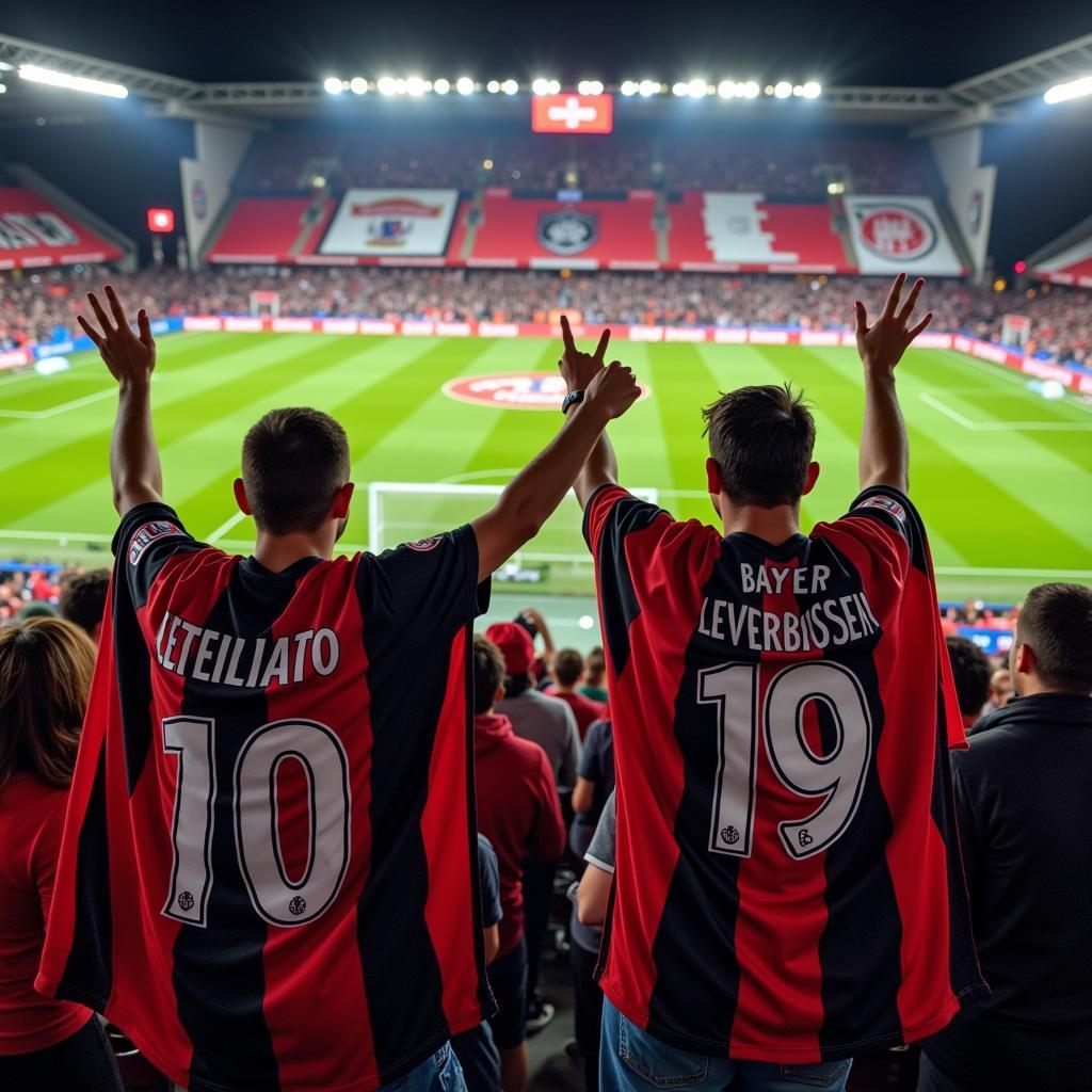 Fans fiebern Atalanta Leverkusen Spiel entgegen