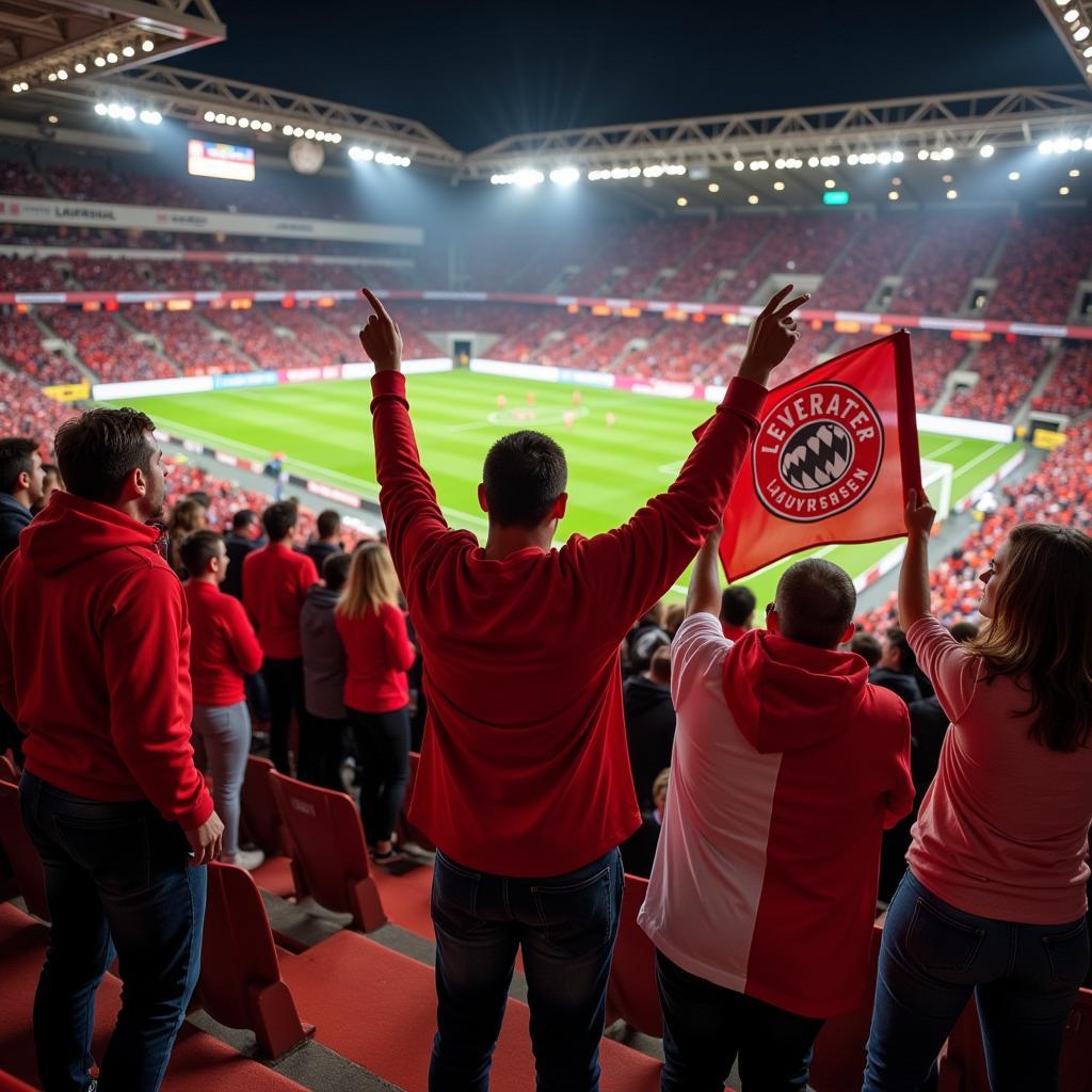 Fans beim Leverkusen Kaiserslautern Spiel