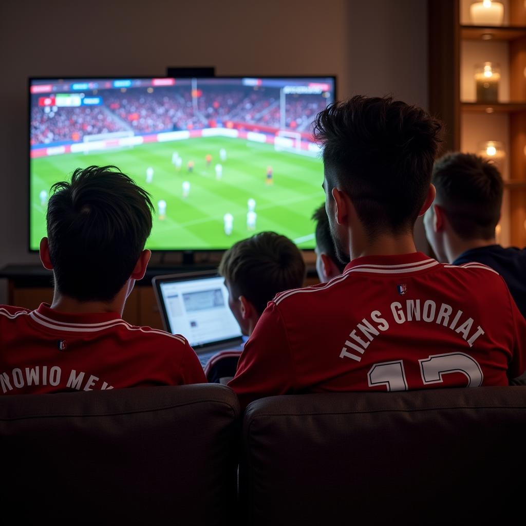 Fans während Ausgangsbeschränkungen in Leverkusen