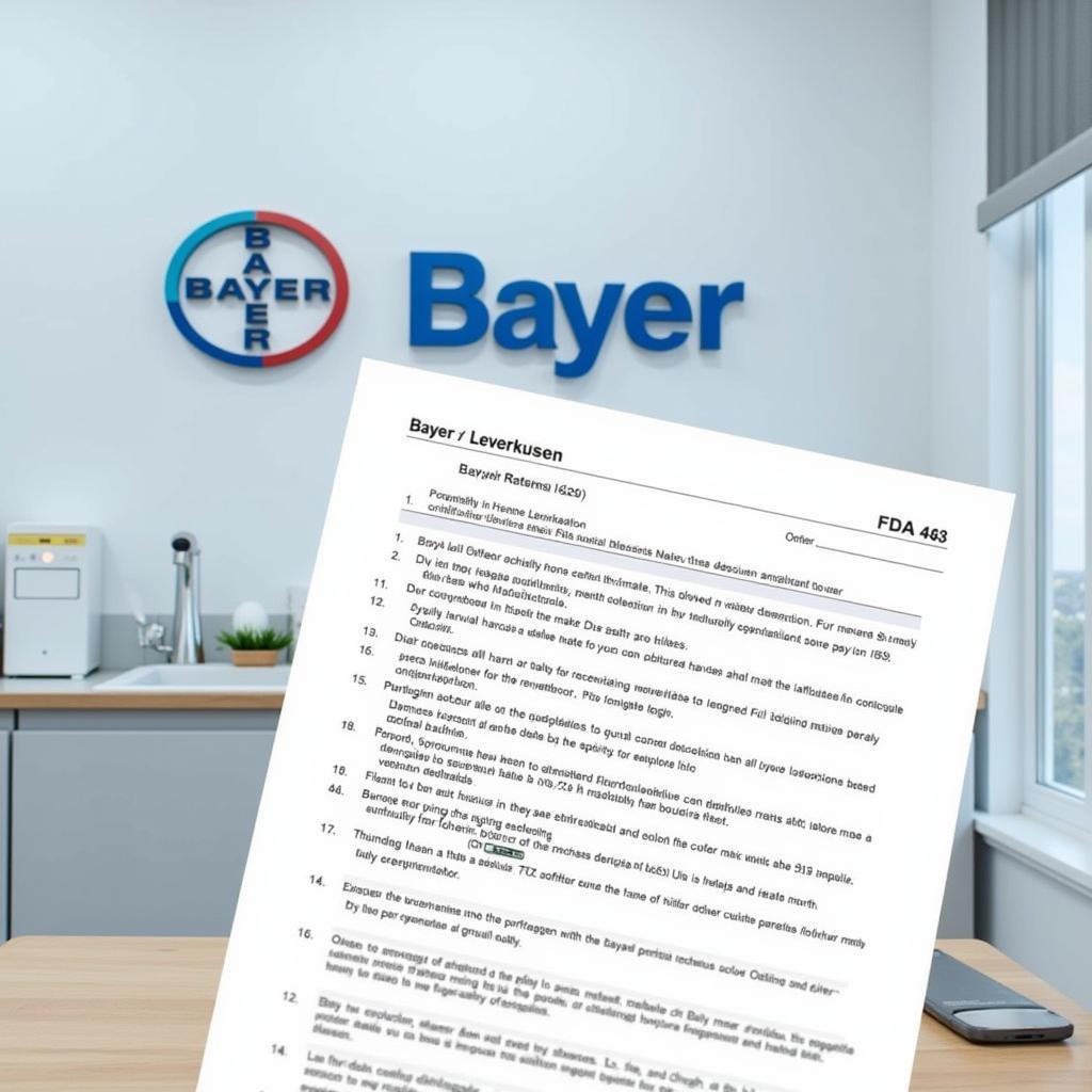 FDA 483 Formular für Bayer Leverkusen: Einblicke in die Inspektionsergebnisse