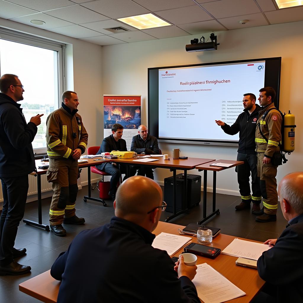 Feuerwehr Leverkusen bei einer Informationsveranstaltung