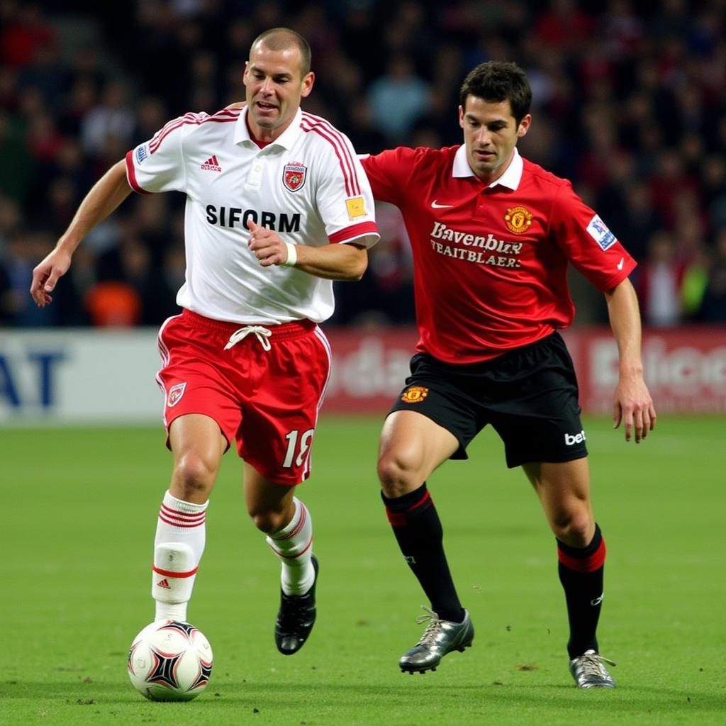 Halbfinal-Duell gegen Manchester United in der Champions League 2002