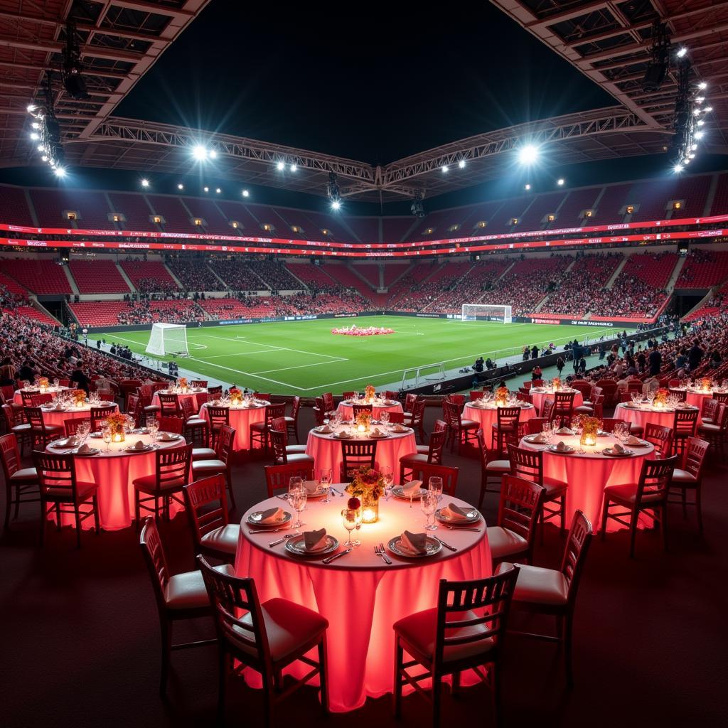 Die BayArena in Leverkusen als außergewöhnliche Hochzeitslocation.