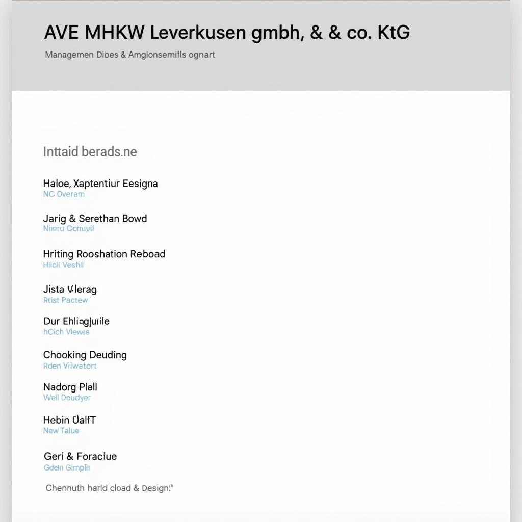 Impressum der avea mhkw leverkusen gmbh & co kg