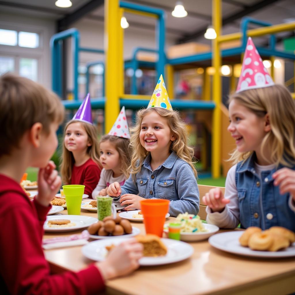 Geburtstagsfeier auf einem Indoorspielplatz in Leverkusen.