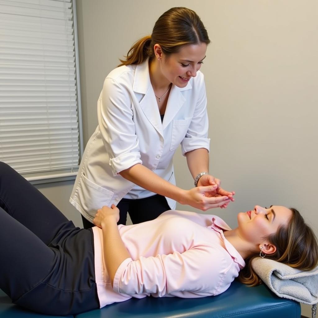 Ein Patient wird in der Invictus Physiotherapie in Leverkusen behandelt