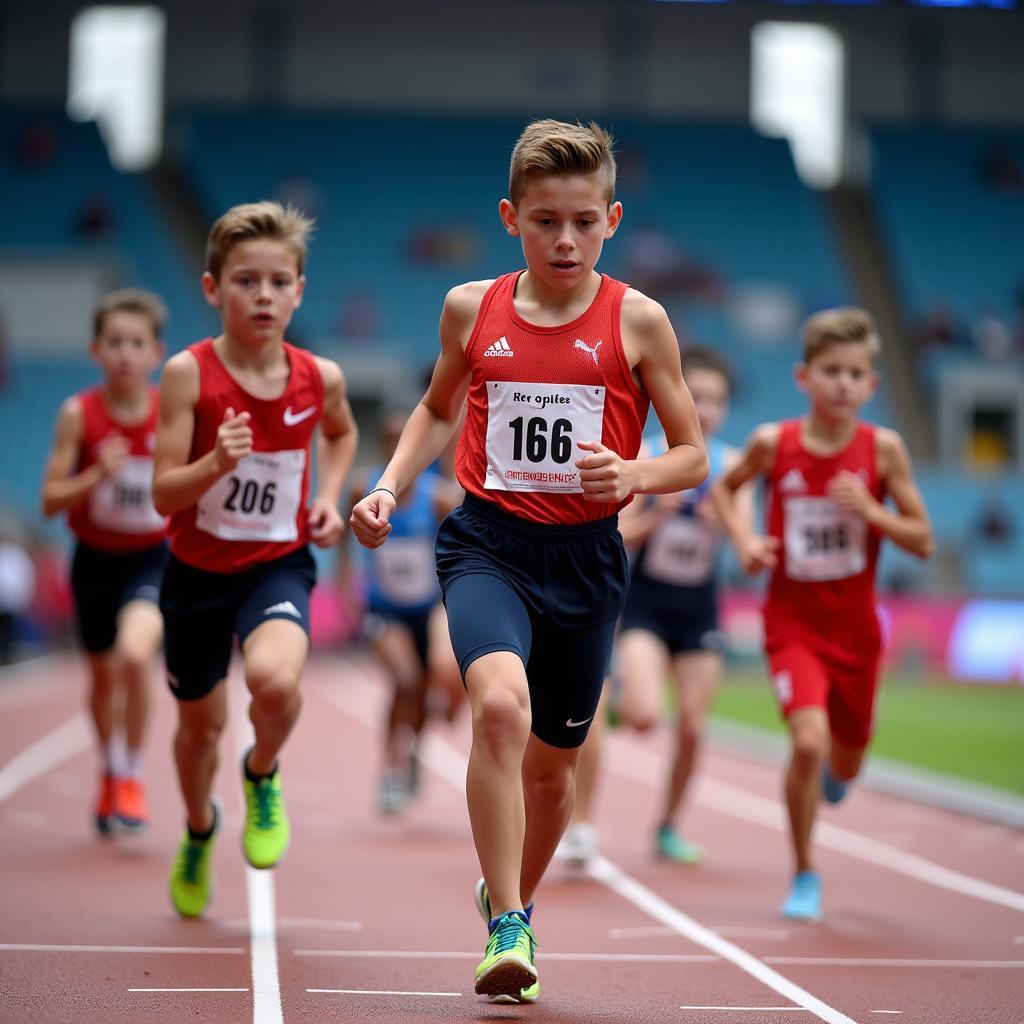 Sprintwettbewerb beim Jugendhallensportfest in Leverkusen 2020