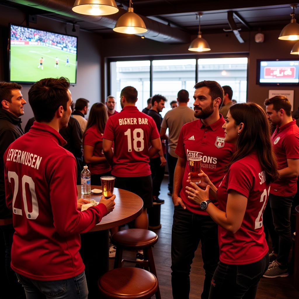 Fans in der Kartel Bar Leverkusen