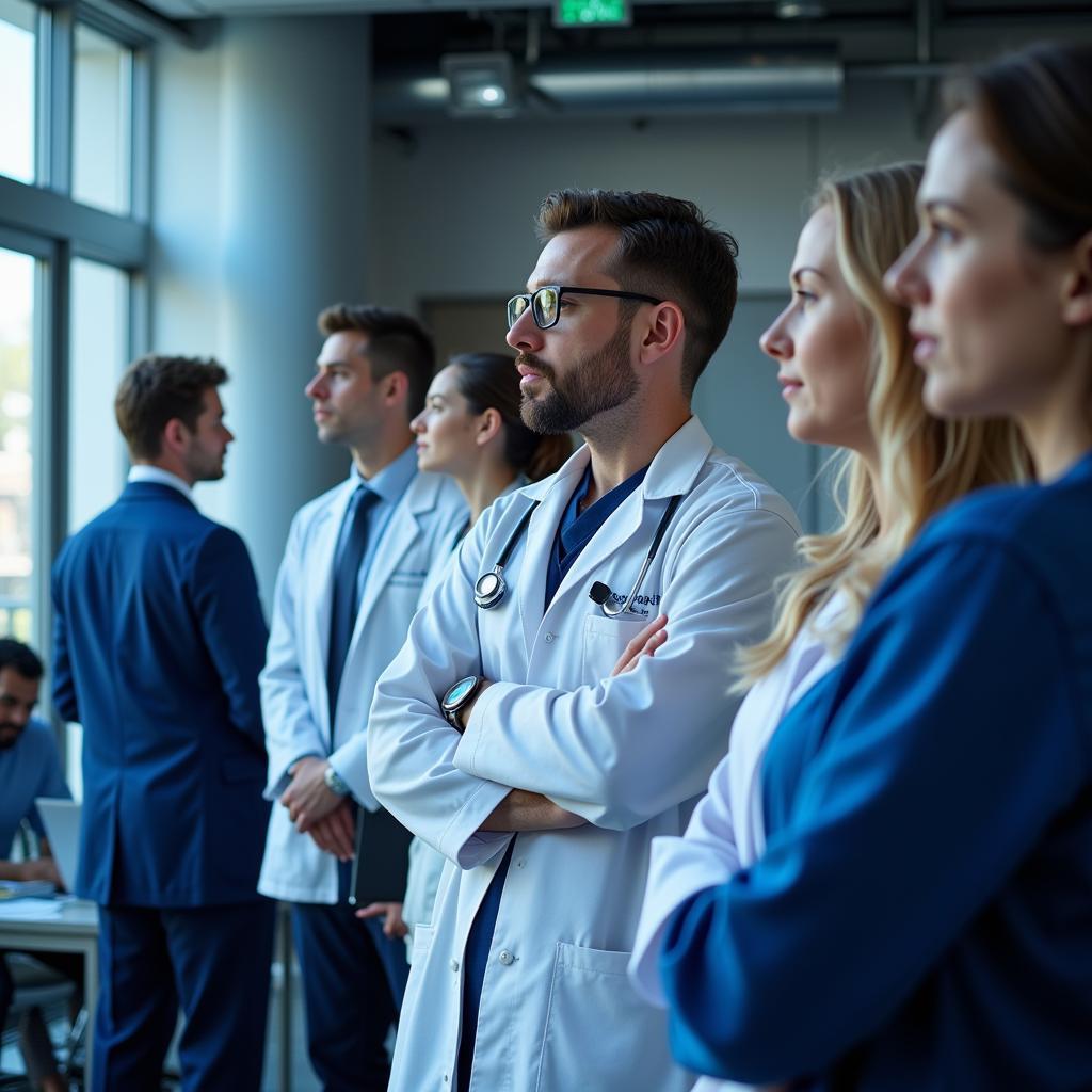 Chefärzte des Klinikum Leverkusen bei einer medizinischen Konferenz