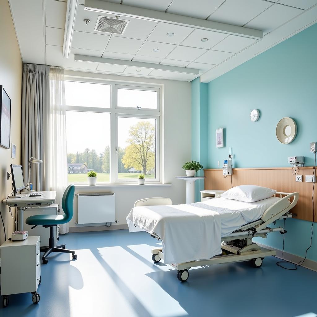 Modernes Geburtszimmer im Klinikum Leverkusen Kreißsaal