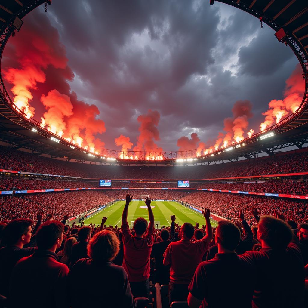 Die Fans beim Derby Köln gegen Leverkusen