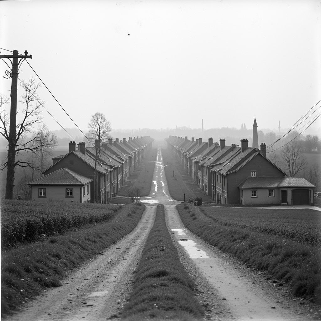 Historische Ansicht der Kolonie 1 in Leverkusen