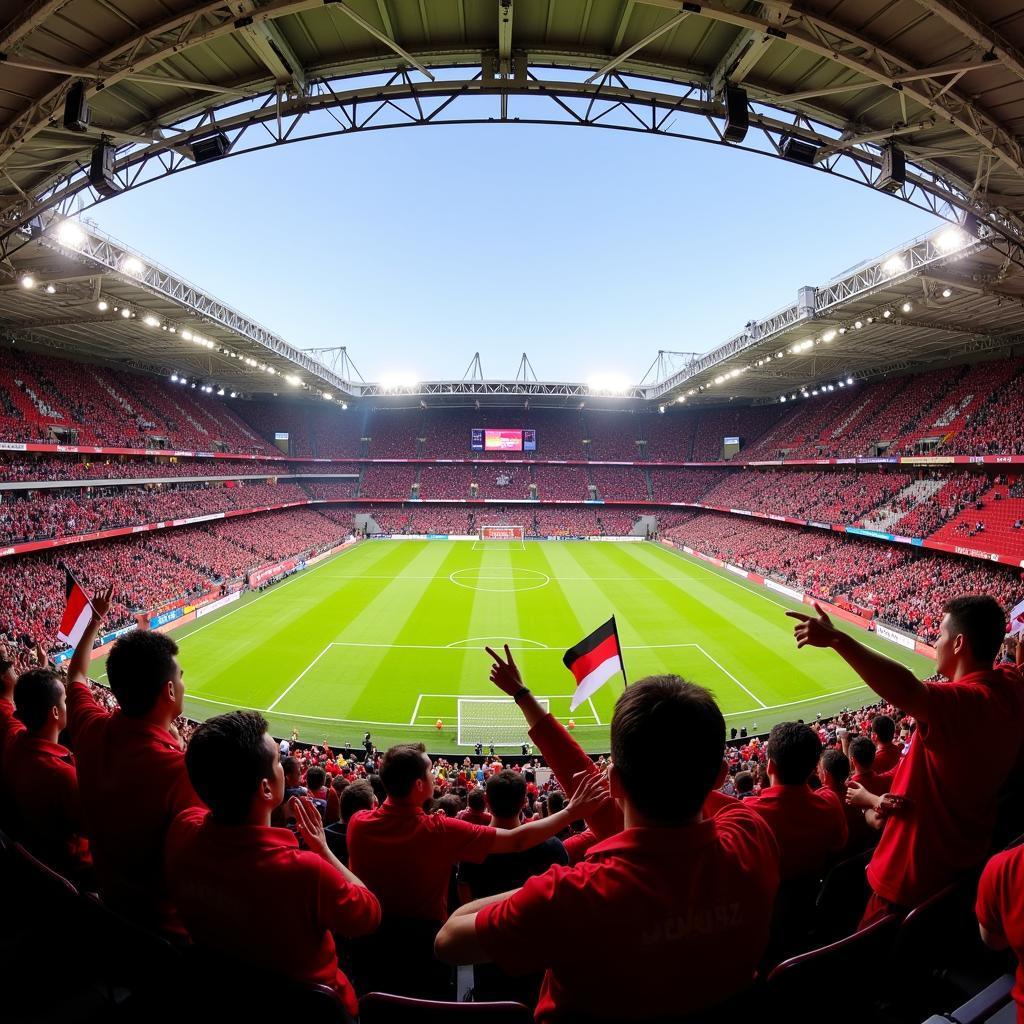 Bayer Leverkusen Fans im Stadion