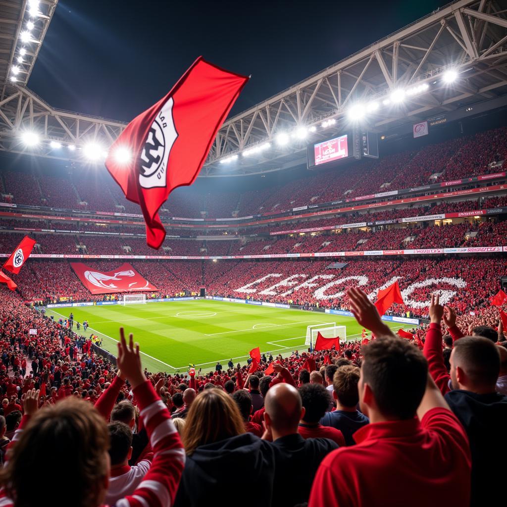 Leverkusen Fans im Stadion