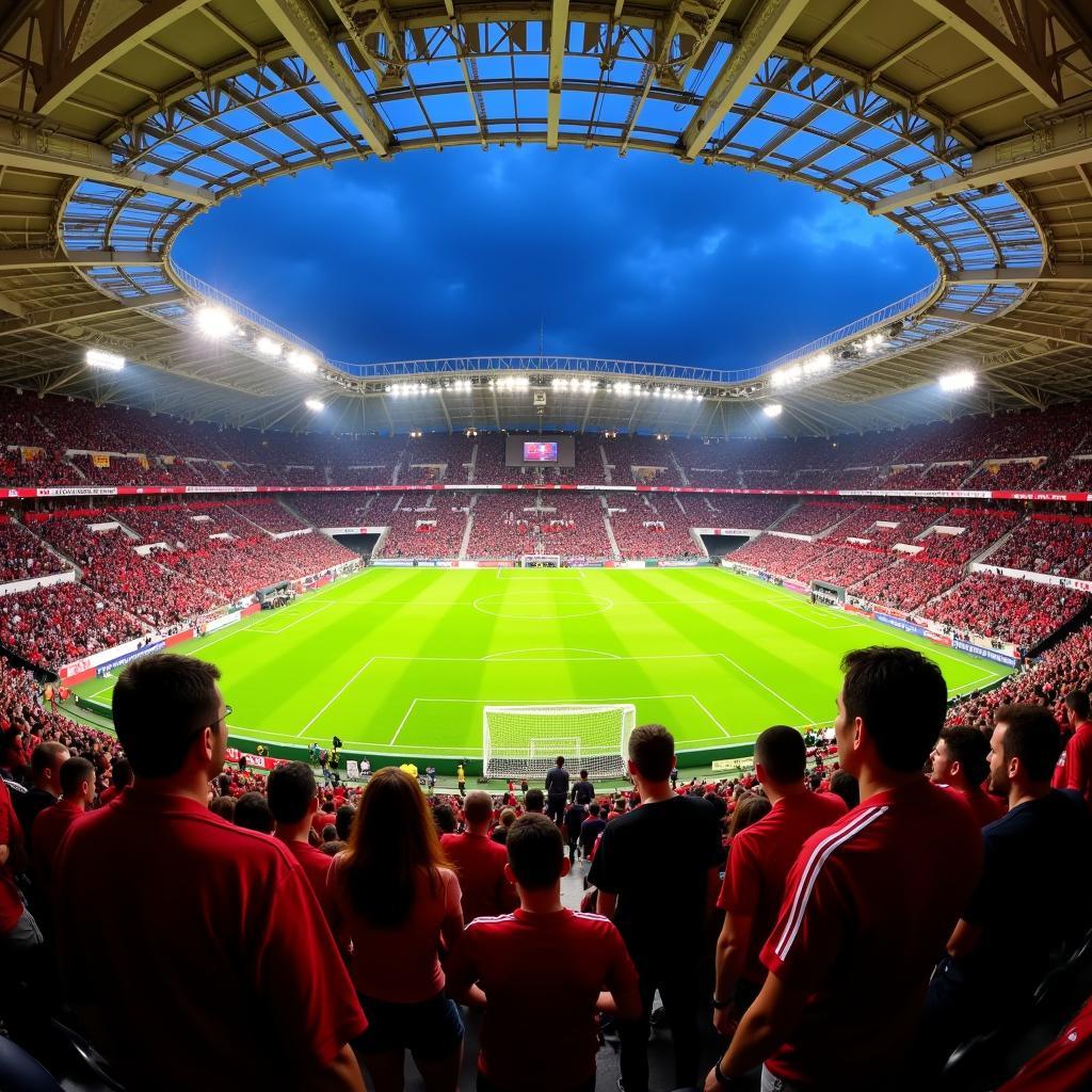 Leverkusen Fans im Stadion