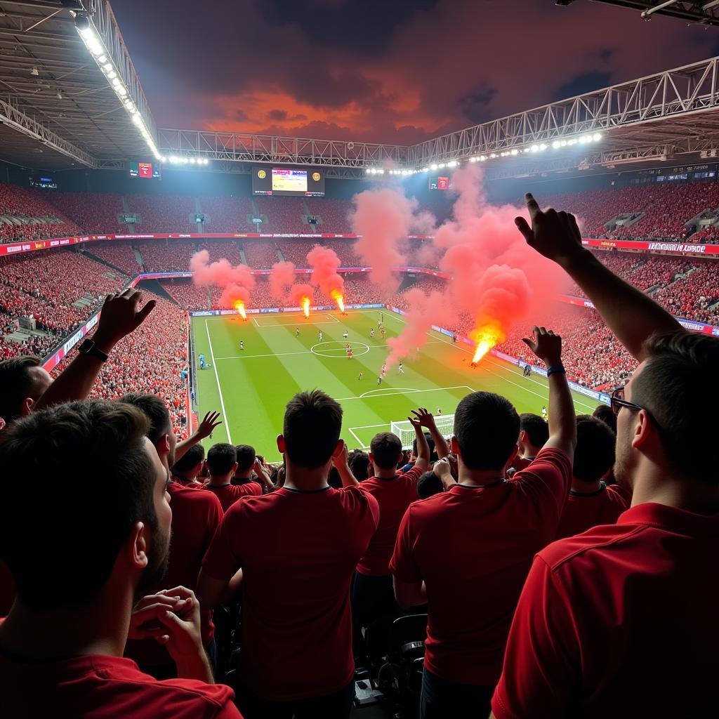 Die Fans von Leverkusen und Mainz 05 sorgen für eine tolle Atmosphäre