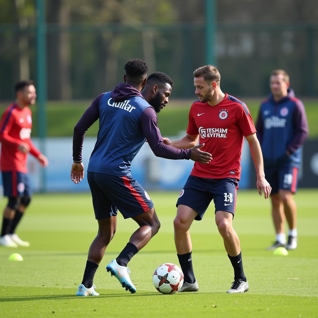 Intensives Training: Bayer Leverkusen bereitet sich auf die Saison vor.