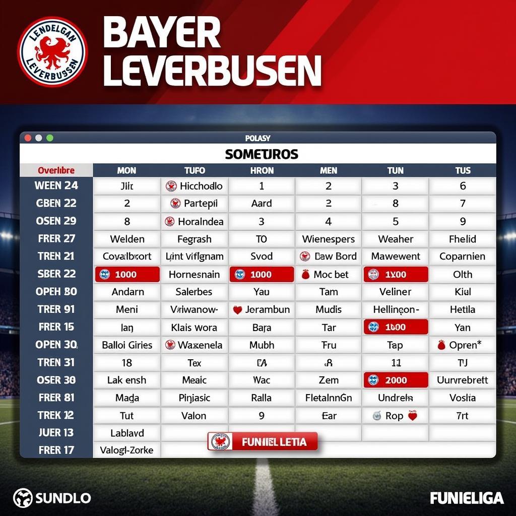 Bayer Leverkusen Bundesliga Spielplan