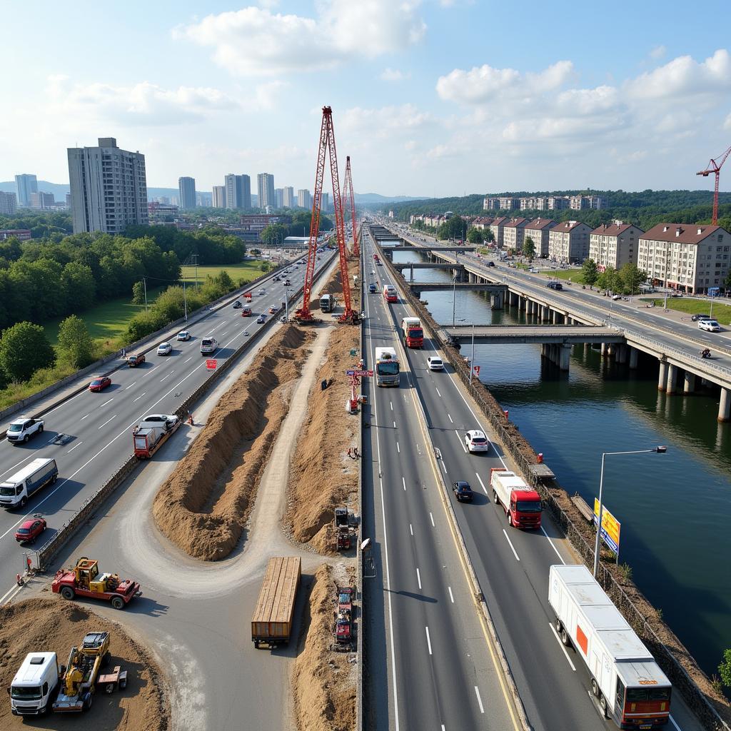 Herausforderungen der Baustelle an der Leverkusener Brücke