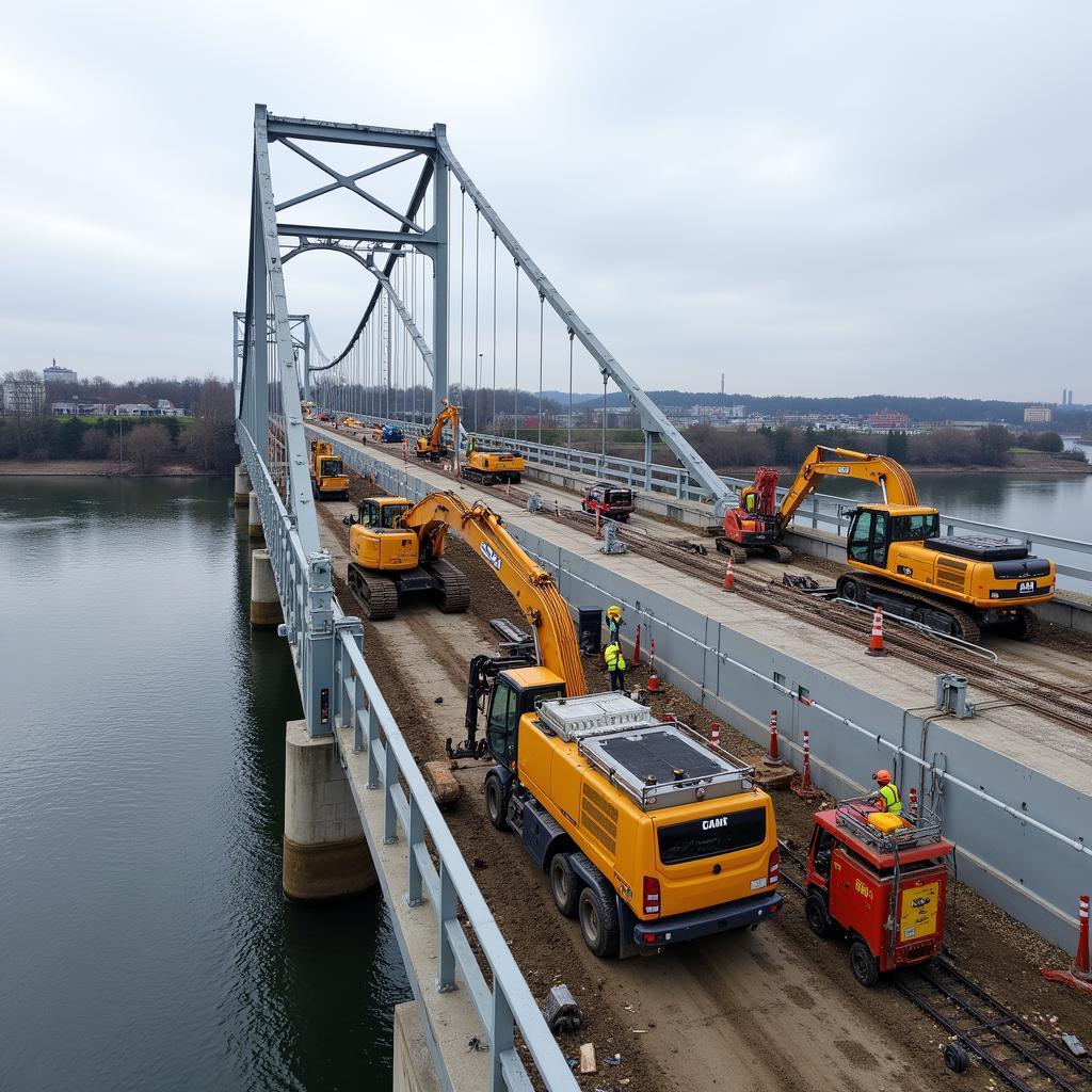 Sanierungsarbeiten an der A1 Leverkusener Brücke