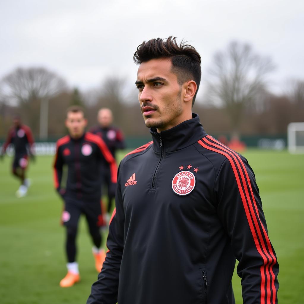 Meiko Leverkusen beim Training mit Bayer 04 Leverkusen