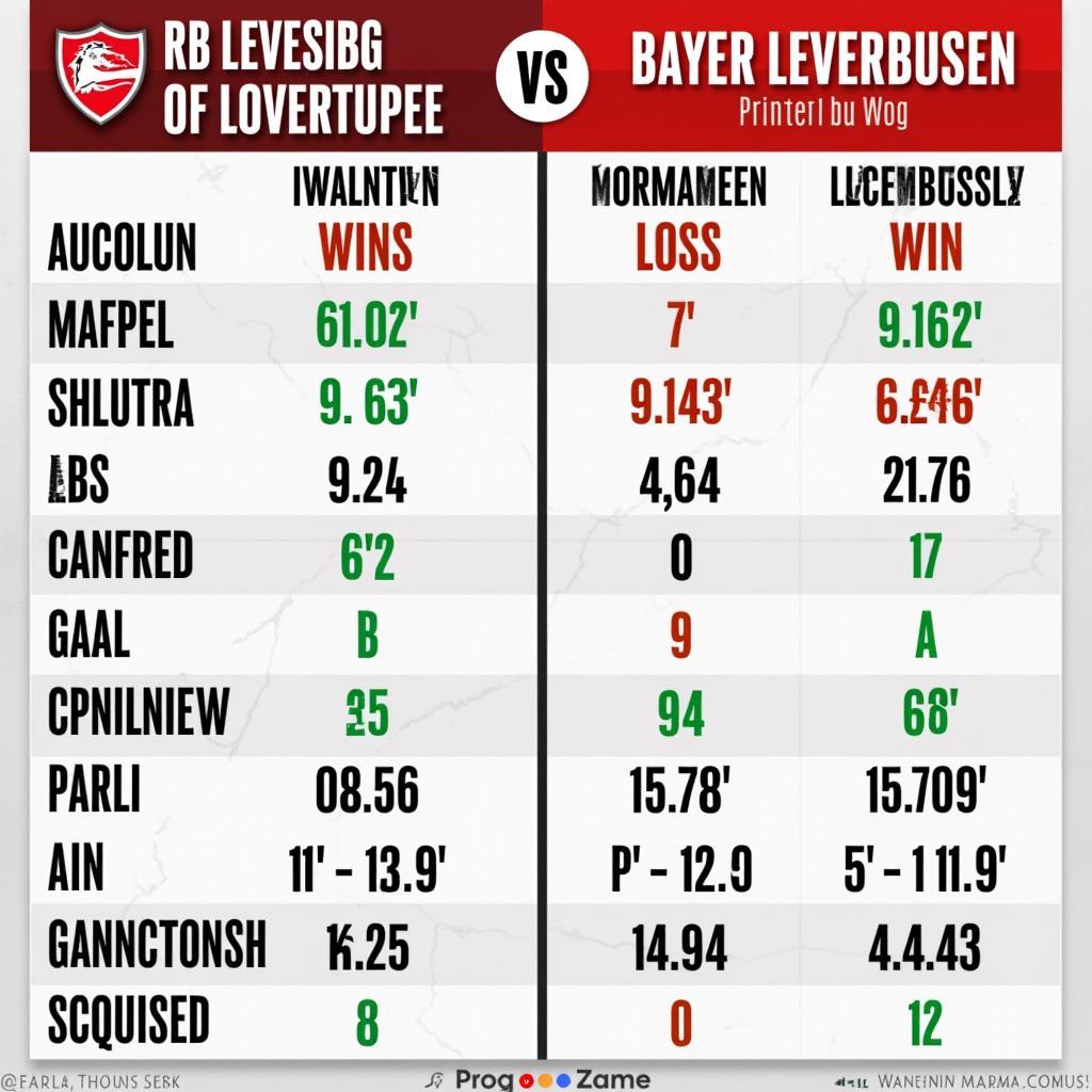 Kopf-an-Kopf-Statistik zwischen RB Leipzig und Bayer Leverkusen