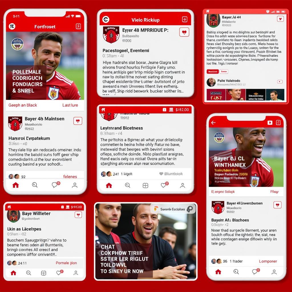 Social Media Grafiken von Bayer 04 Leverkusen