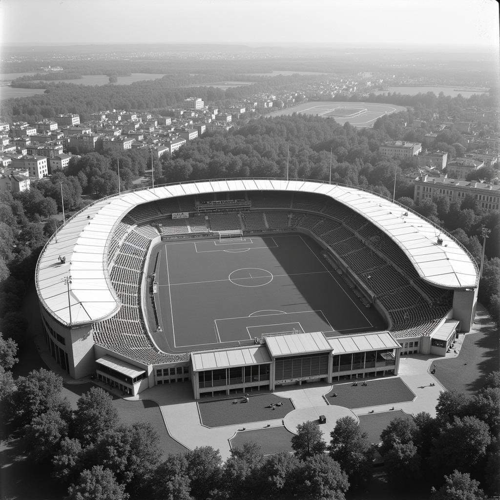 Historische Aufnahme des Ulrich-Haberland-Stadions