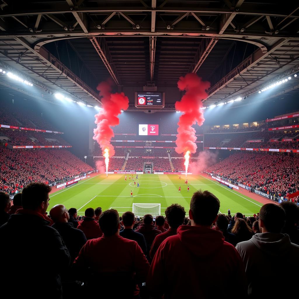 Fans im Stadion bei Stuttgart gegen Leverkusen