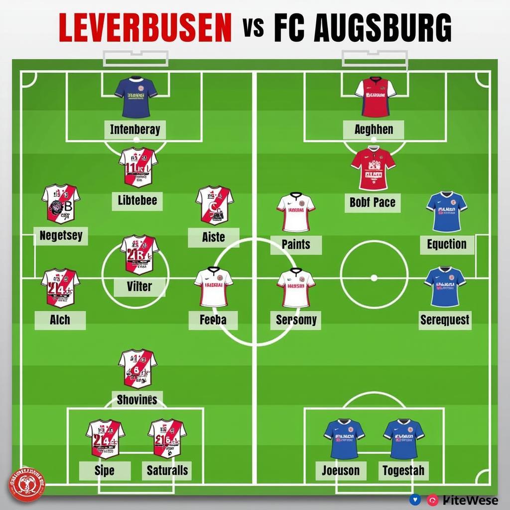 Taktische Aufstellung Bayer 04 gegen Augsburg