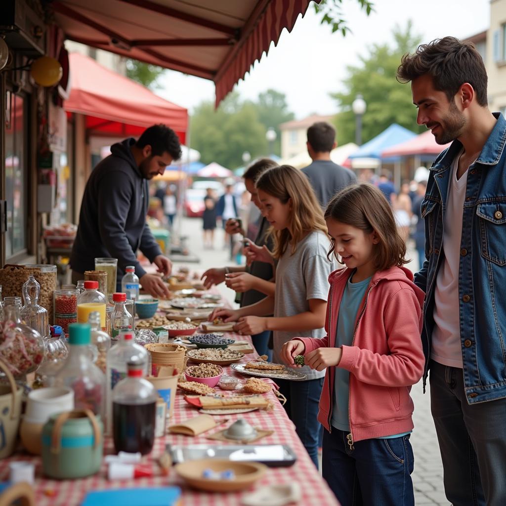 Familienausflug zum Trödelmarkt