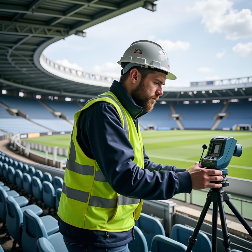 TÜV-geprüfte Sicherheit im Stadion des AAS Leverkusen