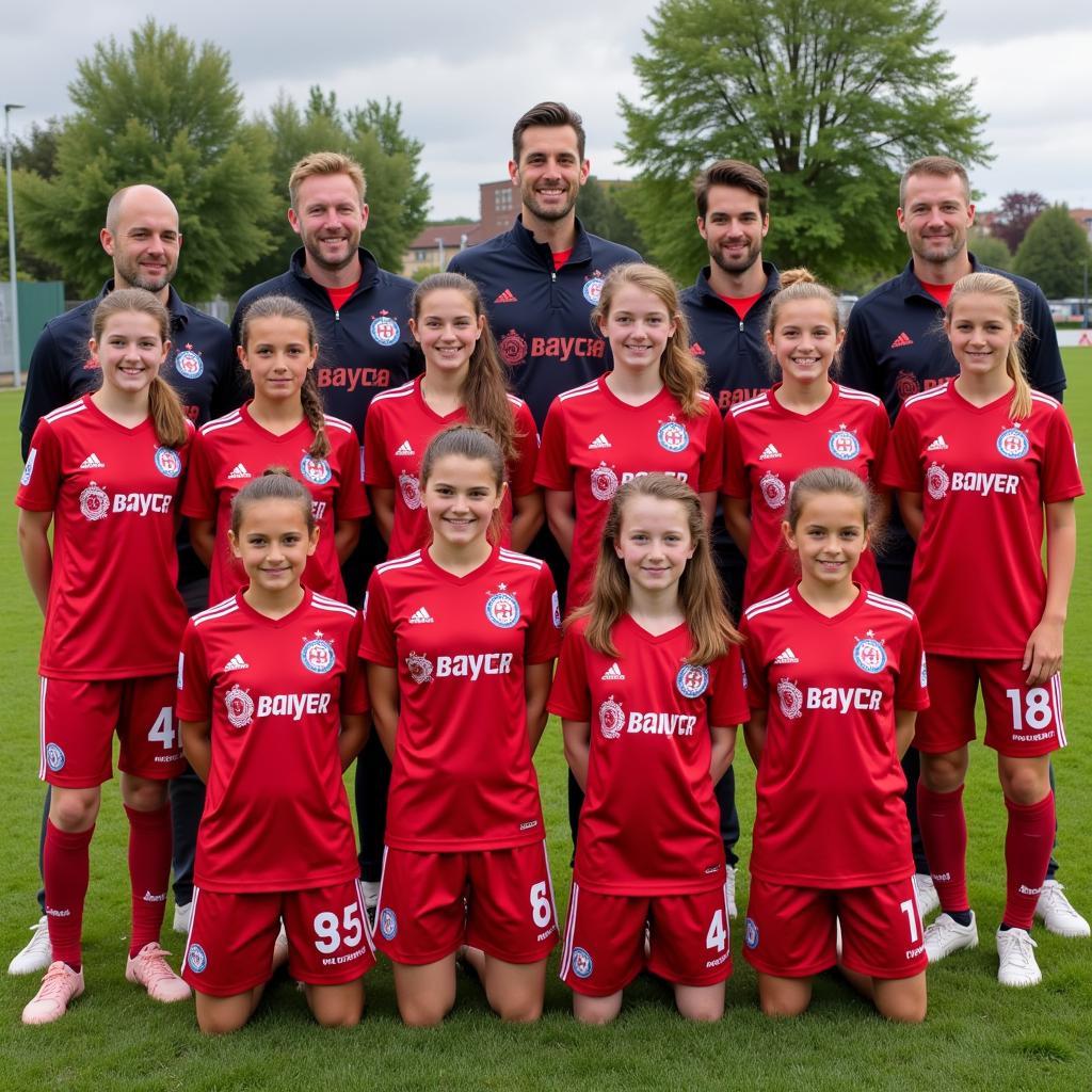 Bayer 04 Leverkusen U13 Juniorinnen Mannschaftsfoto