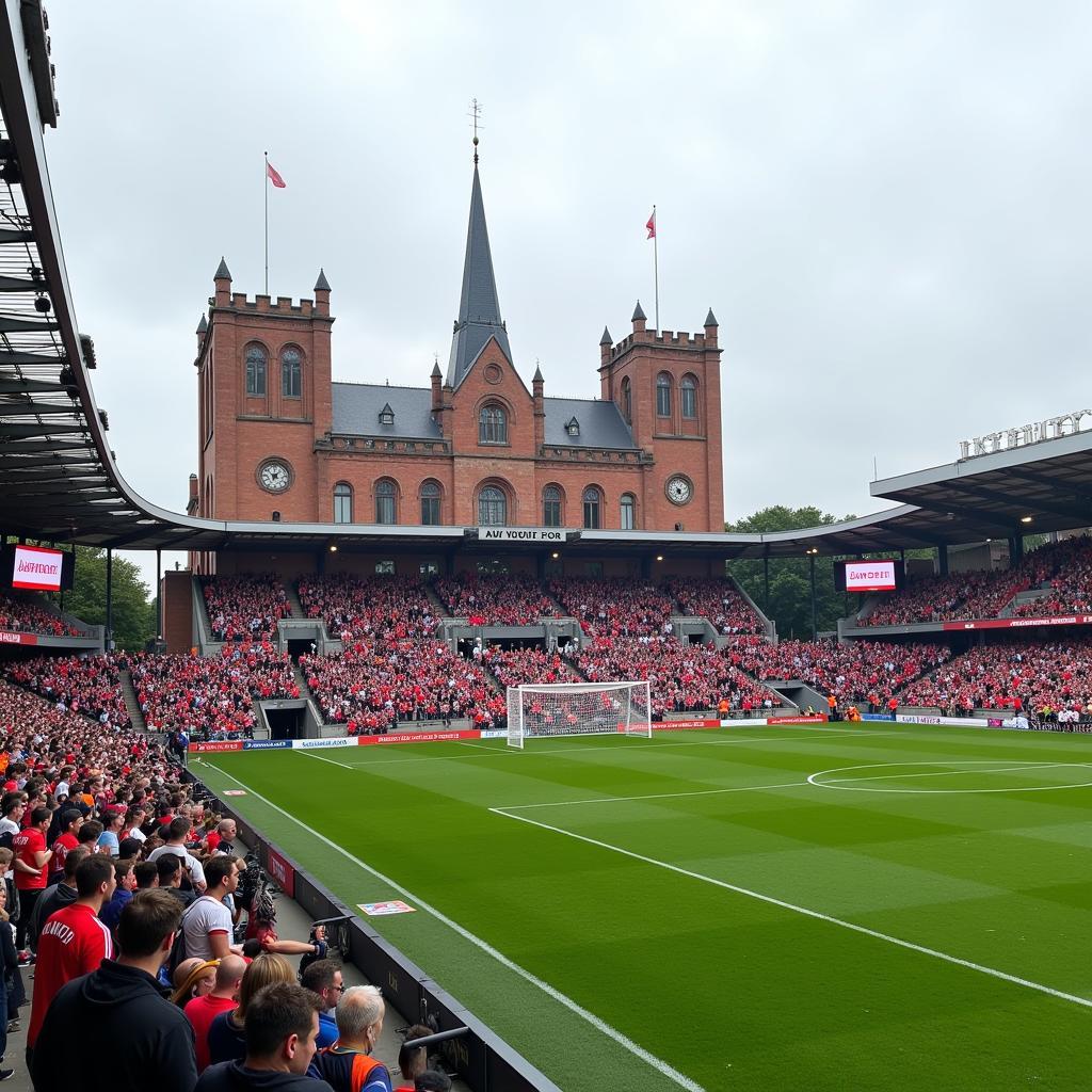 Das Ulrich-Haberland-Stadion auf der Grieße 14 in Leverkusen