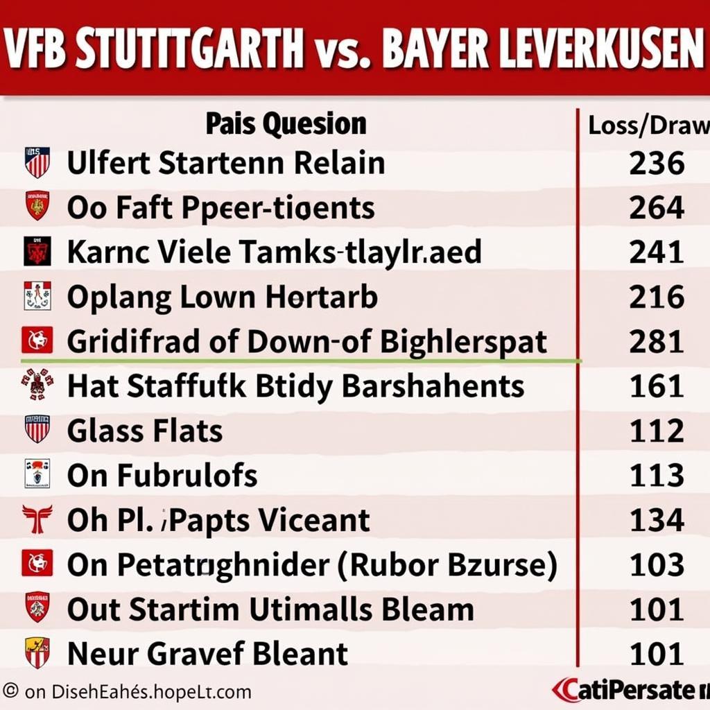 VfB Stuttgart gegen Bayer Leverkusen Historische Ergebnisse