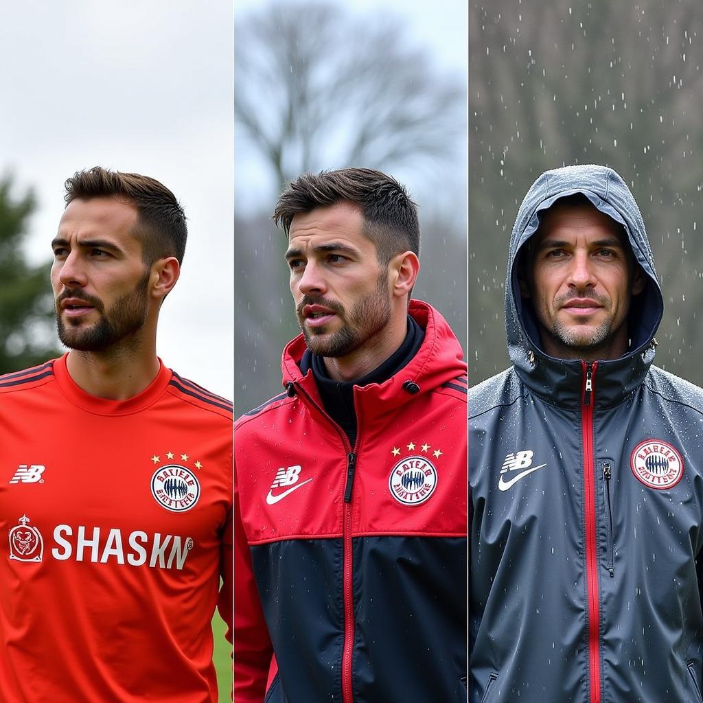 Bayer 04 Leverkusen Training bei verschiedenen Wetterbedingungen